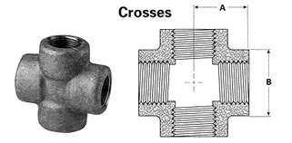 Threaded Cross exporter, Threaded Cross suppliers india, Threaded Cross stockist