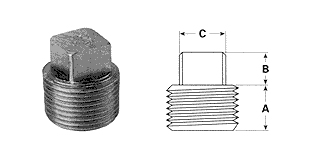 Square Head Plug exporter, Square Head Plug suppliers india, Square Head Plug stockist